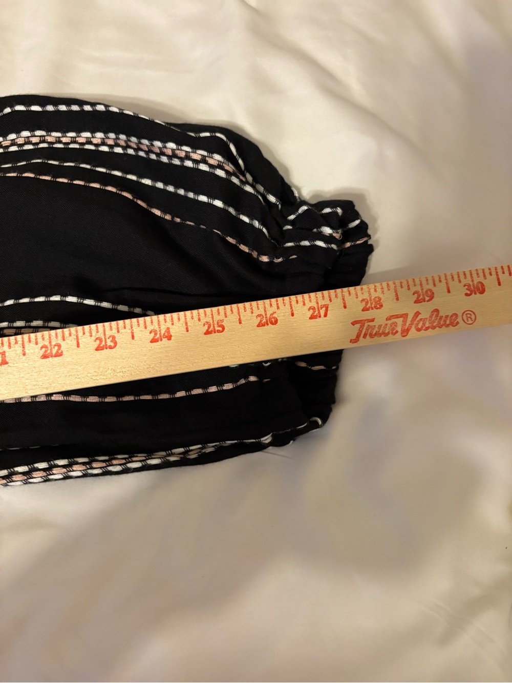 Angie Black Striped Rayon Cargo Jogger Pants Boho Size M - Picture 5 of 9